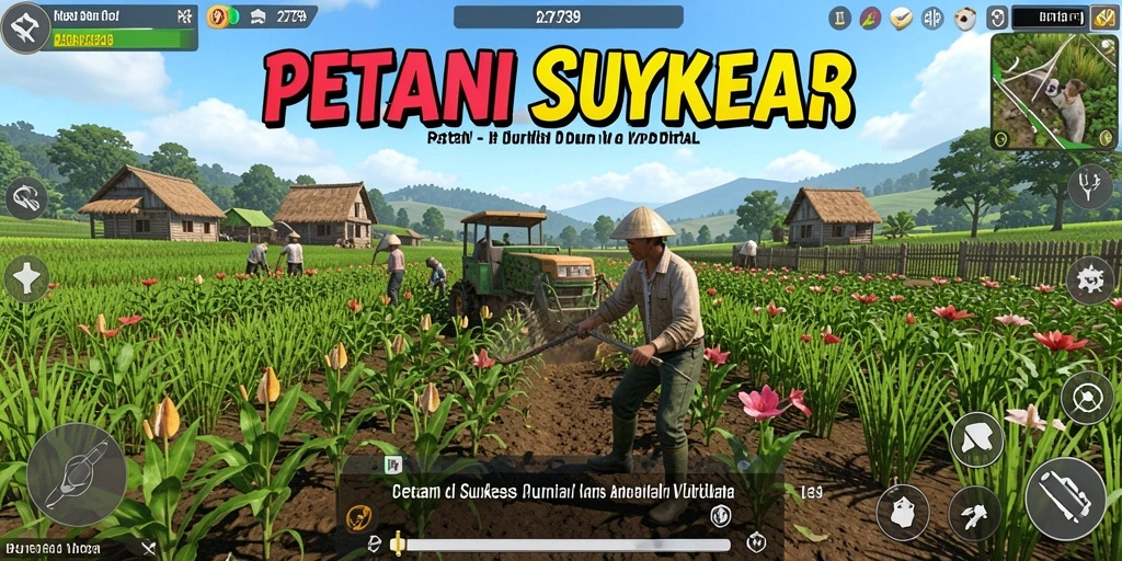 Screenshot gameplay 2739 menampilkan aktivitas bertani yang seru dan menyenangkan.
