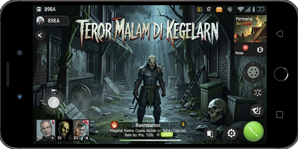 Tampilan gameplay 898A yang menegangkan dan menyeramkan.