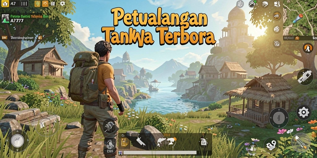 Tampilan menakjubkan dari dunia terbuka A7777 saat dijelajahi.