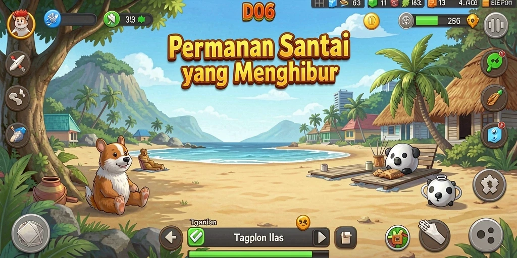 Tampilan gameplay D06 yang seru dan penuh warna.