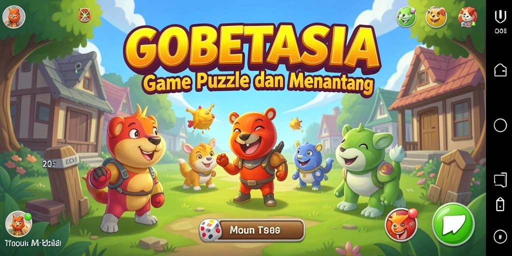 Screenshot utama GOBETASIA menunjukkan aksi bermain Puzzle yang seru dan menantang.