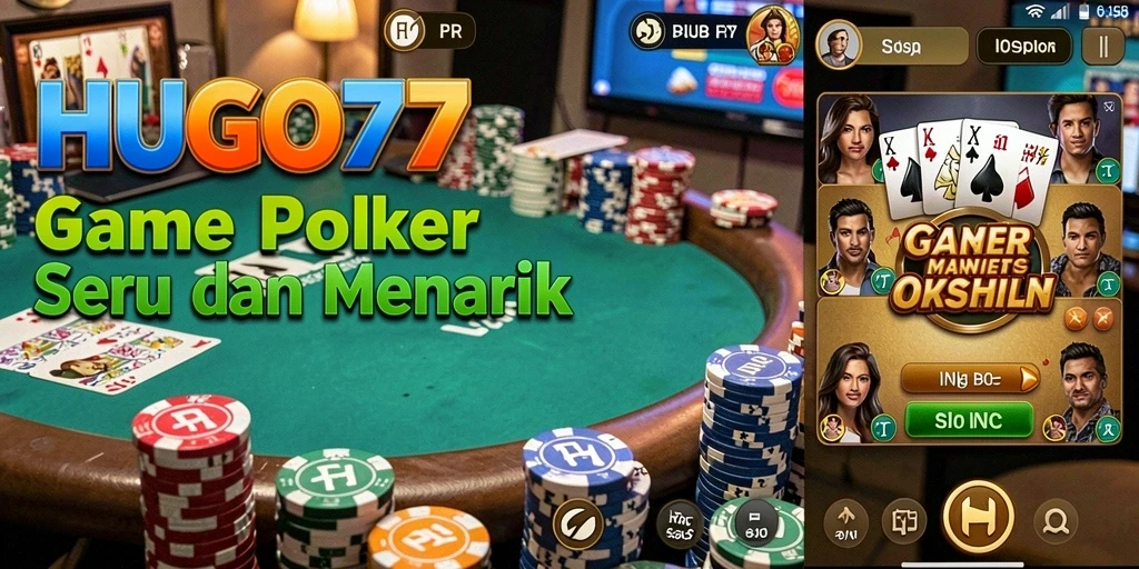 Tampilan gameplay seru di HUGO77 dengan berbagai mode Poker yang menarik.