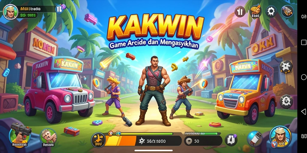 Tampilan gameplay KAKWIN yang seru dan menantang.