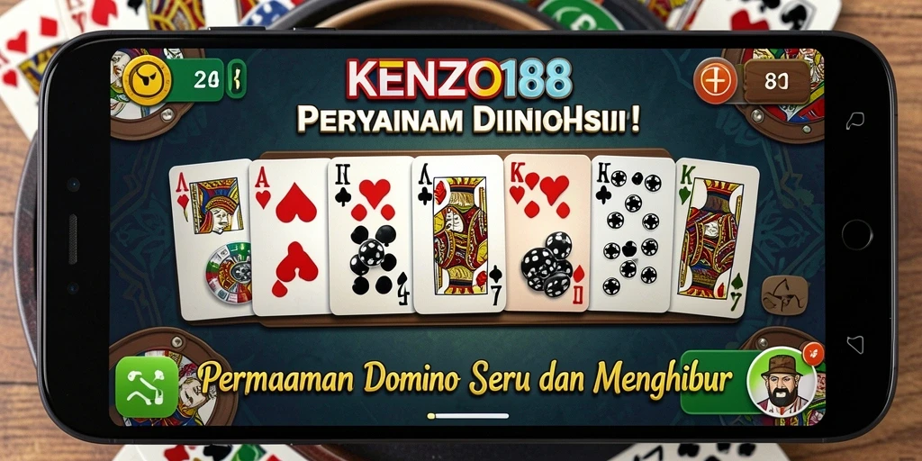 Screenshot gameplay KENZO188 yang menampilkan aksi domino yang mendebarkan.