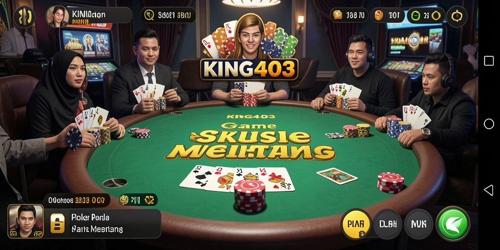 Tampilan gameplay seru dari KING403 dalam permainan Poker.
