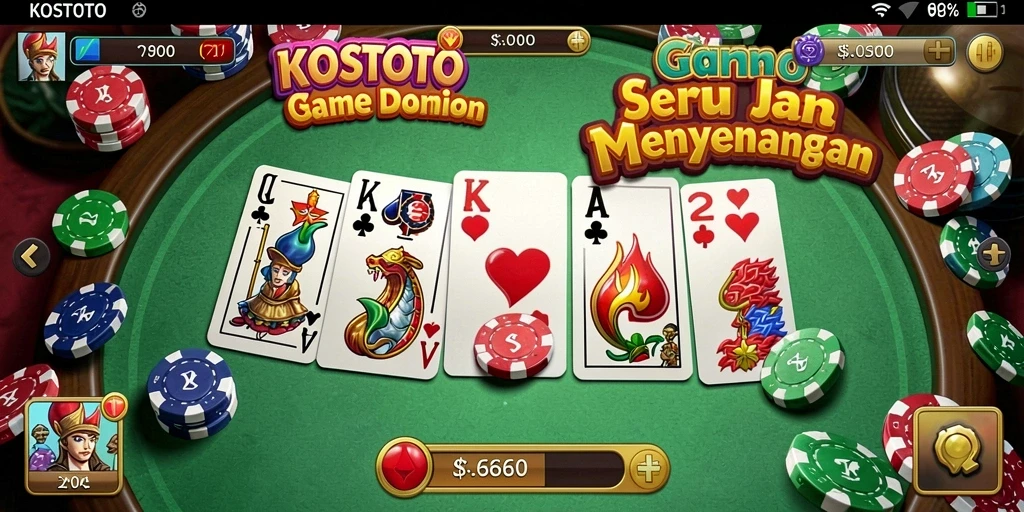 Tampilan gameplay KOSTOTO yang menarik dan interaktif