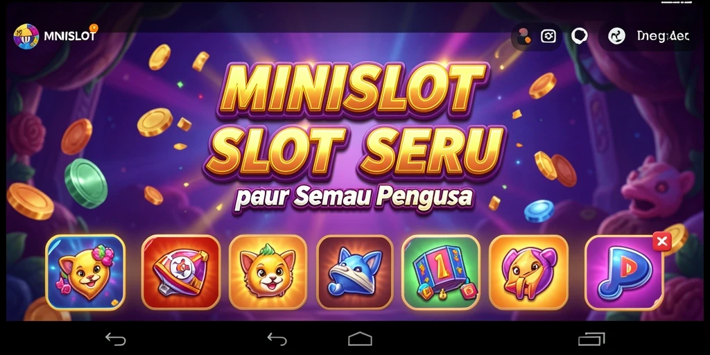 Tampilan gameplay MINISLOT yang penuh warna dan menarik.