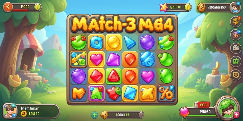 Tampilan gameplay PG11 yang seru dalam genre Match-3.
