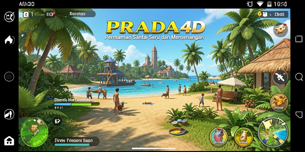 Tampilan gameplay PRADA4D yang menarik dan berwarna-warni.