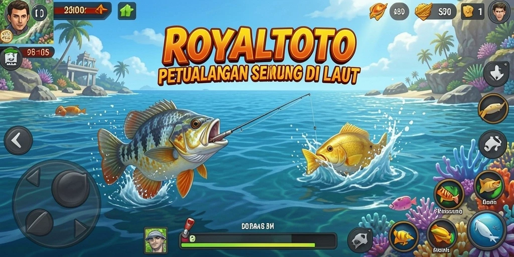 Tampilan gameplay memancing yang seru di ROYALTOTO.