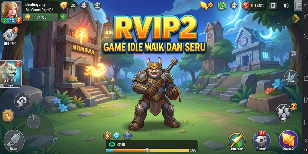 Tampilan screenshot utama RVIP2 menunjukkan mekanisme gameplay Idle yang mengasyikkan.