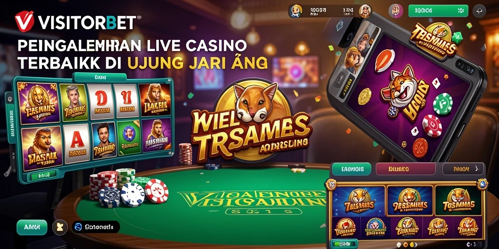 Tampilan screenshot permainan Live Casino yang mengesankan di VISITORBET.