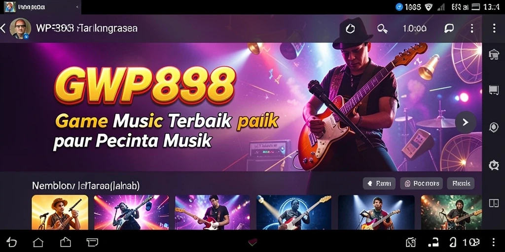 Tangkapan layar gameplay WP888 yang menampilkan interaksi seru saat bermain musik.
